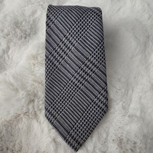 Fendi Men's Tie Hounds tooth Black Gray #080